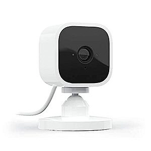 $14.99: Blink Mini - Compact indoor plug-in smart security camera, 1080p HD video, night vision – 1 camera (White)