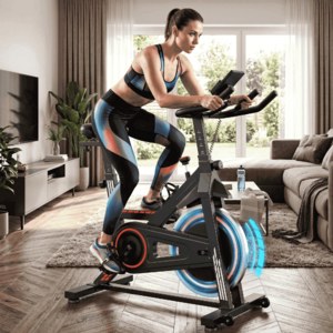 $145 FS Walmart AC by BestVP Naipo Exercise Bike Indoor Cycling Bike 300lbs max Big Seat Cushion for Home Cardio Leg Workout