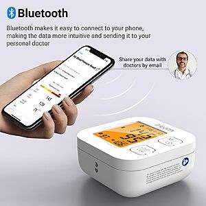 $28 FS Prime AMZ (or at $35) iHealth Track Smart Upper Arm Blood Pressure Monitor with Wide Range Cuff that fits Standard to Large Adult Arms, Bluetooth Compatible