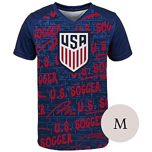 $4.49 ac Walgreens PICK UP YMMV ON STOCK U.S. Soccer Men's United States Soccer Federation Graffiti Navy Performance Shirt, Large, 1.0 ea