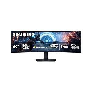 $679.99 FS PRIME WOOT (NEW) SAMSUNG 49-inch Odyssey G9 (G91F) DQHD, 144Hz, Curved Gaming Monitor, Ultra-Wide 32:9 Screen, DisplayHDR 600, AMD FreeSync™ Premium