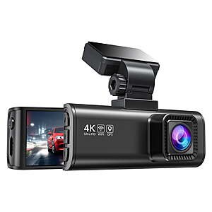 $99 FS Walmart by REDTIGER  Dash Cam Front and Rear, Dash Cam 4K with WiFi & GPS, 4K/2.5K Front+1080P Rear Dashcam,   Night Vision, 3.18'' LCD Screen, Loop Record