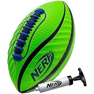$11.99* | 10.5" Nerf Spiral Grip Football w/ Pump (Green/Black) at Amazon