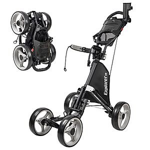 $121.50: Caddytek Golf Explorer V8 Superlite Deluxe Push Cart Dark Gray
