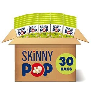 $13.65 or less S&S Clip Q : SkinnyPop Popcorn, Original, Whole Grain, Dairy-Free Snack, 0.65oz Bags (30ct)  AMZ