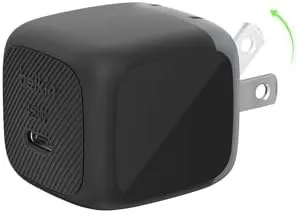 Belkin 45W Compact USB-C Foldable Charger (Black)