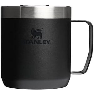 $15* | 12-Oz STANLEY Stainless Steel Everyday Camp Mug (Black) at Amazon