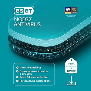 $15.99: ESET NOD32 Antivirus 2026 - 5 Devices / 1 Year - Download at Newegg