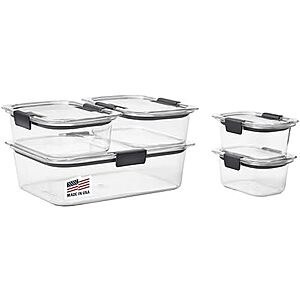 $16.79* | 10-pc Rubbermaid Brilliance Tritan Plastic Food Storage Containers at Amazon