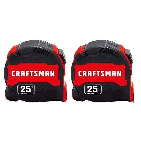 2 Pack 25 ft CRAFTSMAN Tape Measure (CMHT95625S)