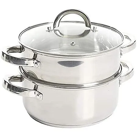 3-Qt Oster Sangerfield Stainless Steel Cookware Dutch Oven w/Steamer Basket