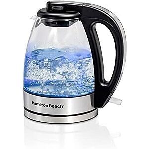 $18.04* | 1-Liter Hamilton Beach Glass Electric Tea Kettle at Amazon