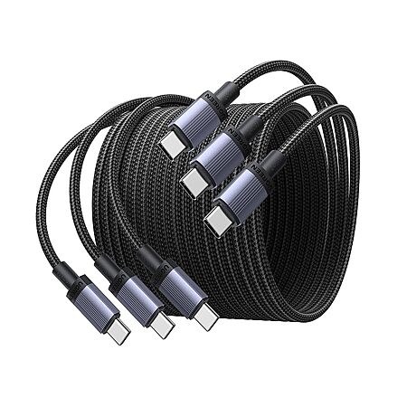 UGREEN 240W USB C Cable 3-Pack, Fast Charging for Laptops & Phones, 6.6ft