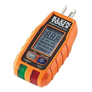 $19.98 | Klein Tools GFCI Outlet Tester with LCD Display (RT250) at Amazon
