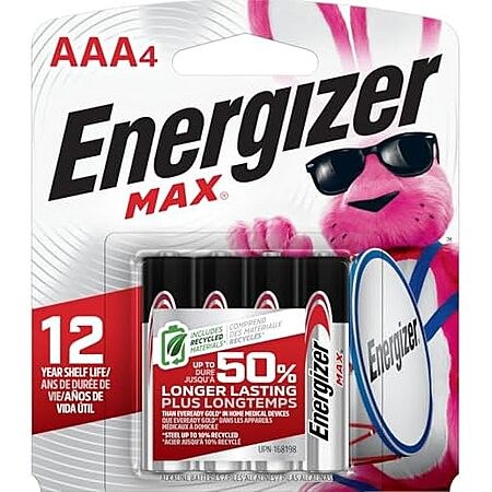 $2.29* | 4-pk Energizer MAX AAA Batteries at Amazon