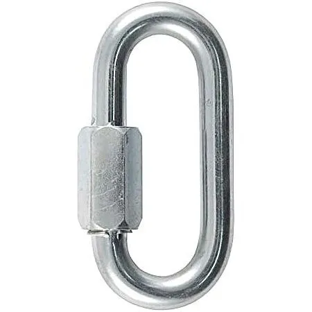 CURT 82930 Threaded Quick Link Trailer Safety Chain Hook Carabiner Clip, 3/8-Inch Diameter, 11,000 lbs Break Strength