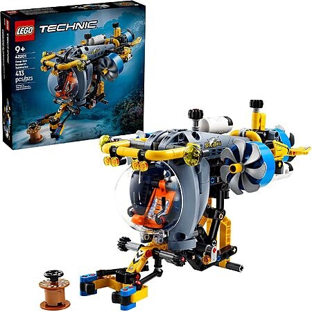 $20.29 | 413-Piece LEGO Technic - Deep-Sea Research Submarine (42201, 2025) at Amazon