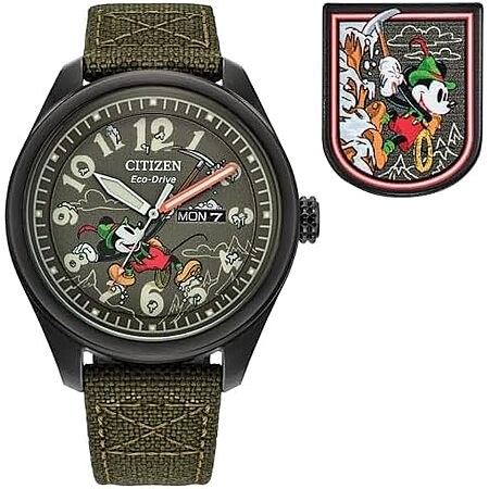 $206.09 | CITIZEN Men's Eco-Drive Mickey Mouse 42.3mm Stainless Steel AW0148-47W at Amazon