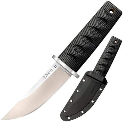 Cold Steel Kyoto II 3-3/8" Fixed Blade Drop Point Knife w/ Kray-Ex Handle & Sheath