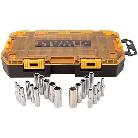 20-Piece DEWALT Tool Kit 1/4'' Drive Deep Socket Set (DWMT73811)