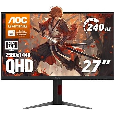 27" AOC Gaming QHD 240Hz Fast VA Mini-LED Gaming Monitor