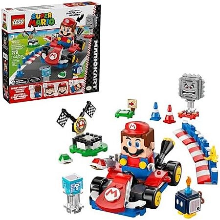$29.39* | 278-Piece LEGO Super Mario: Mario Kart - Interactive LEGO Mario & Standard Kart (72043, 2025) at Amazon