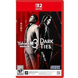 $29.99** | Yakuza Kiwami 3 & Dark Ties (Nintendo Switch 2) at Amazon