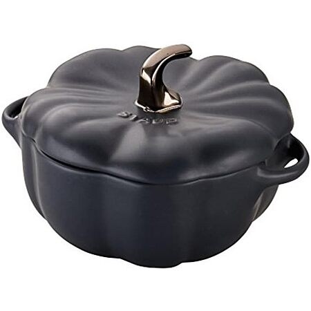 $29.99 | 0.75-Quart Staub Ceramic Pumpkin Cocotte (Matte Black) at Amazon