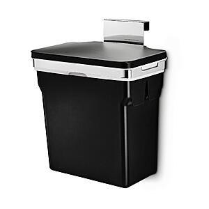 $29.99: simplehuman 10 Liter / 2.6 Gallon In-Cabinet Trash Can Heavy-Duty Steel Frame, Black
