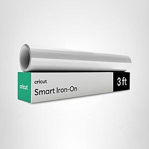 $3.35 | Cricut Smart Iron On, White (13in x 3ft) at Amazon
