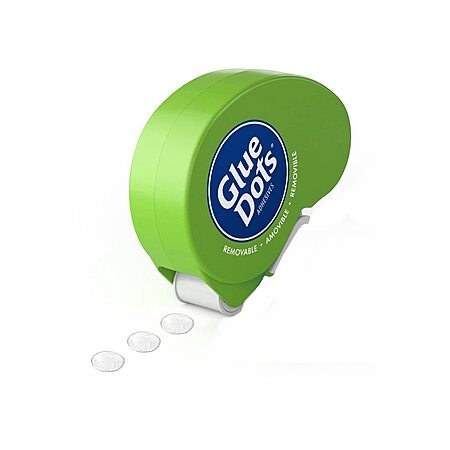 $3.59 Glue Dots Dot N' Go Dispenser, Double-Sided, Removeable (3/8", 200 Dots)