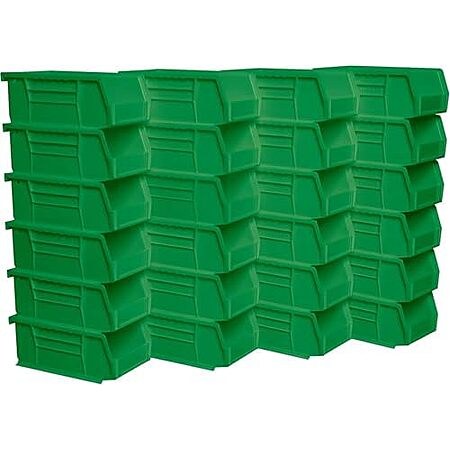Akro-Mils 30220 AkroBins Plastic Storage Bin Hanging Stacking Containers, (7-Inch x 4-Inch x…