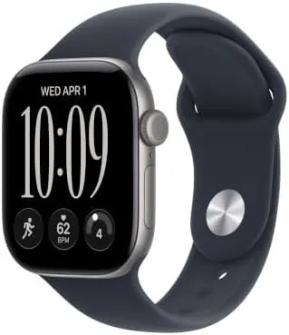 Apple Watch Series 12 GPS 42mm Smartwatch (Space Gray Aluminum Case, Navy Blue Sport Band - S/M)