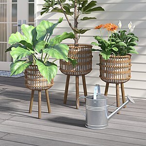 $36 FS WAYFAIR.com Indoor Wicker Planter Stand 3-Piece Set
