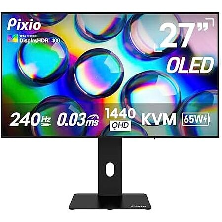 27" Pixio PX277 OLED MAX 2560x1440 240Hz 0.03ms Gaming Monitor