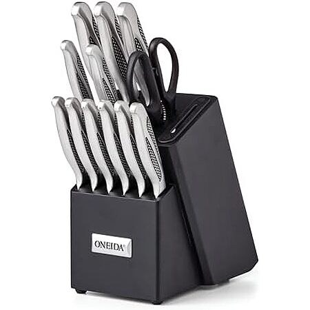 $41.98 | Oneida Crosshatch 14-Piece Kitchen Knife Set with Block at Amazon