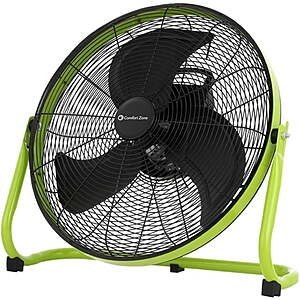 $42.00: Comfort Zone 14-inch All-Metal Industrial Floor Fan with Adjustable Tilt