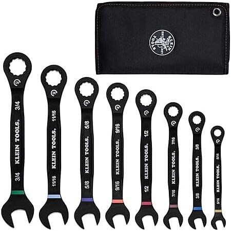 $44.98* | 8-Piece Klein Tools SAE Ratcheting Combination Wrench Set at Amazon