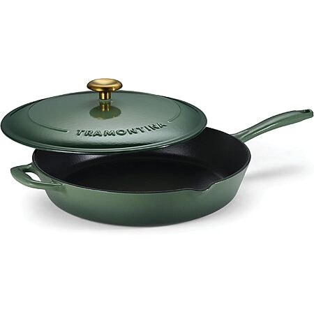 $47.97 | Tramontina Bestow Enameled Cast Iron 12-Inch Skillet with Lid at Amazon