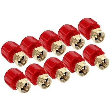 10-Pack GasOne Brass Propane Refill Adapter for 1-Lb & 20-Lb Tanks