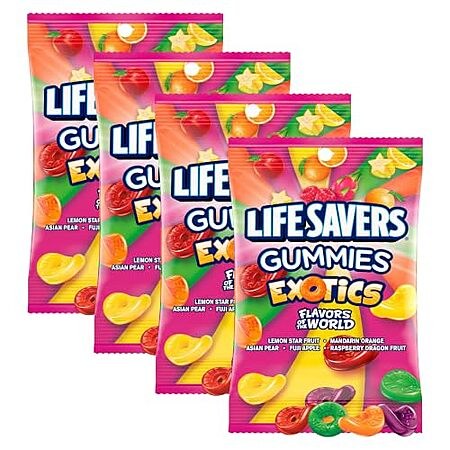 4-Pk 7-Oz Life Savers Exotics Gummy Candy