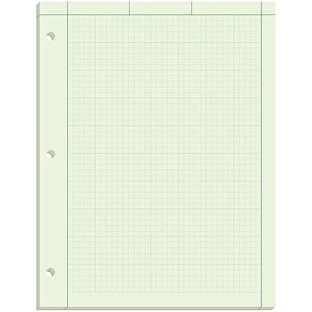 TOPS Engineering Computation Pad, 8-1/2" x 11", Glue Top, 5 x 5 Graph Rule on Back, Green…
