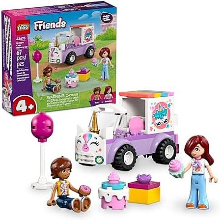 67-Piece LEGO Friends: Traffic - Unicorn Cake Delivery Car (42675, 2026)