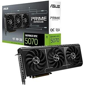 ASUS The SFF-Ready Prime GeForce RTX 5070 OC Edition 12GB GDDR7 Graphics Card