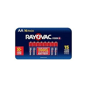 $5 FS PRIME WOOT (16 PACK) Rayovac AA Fusion Premium Alkaline Batteries