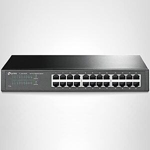 $61.73* | TP-Link 24-Port Unmanaged Gigabit Desktop/Rackmount Ethernet Metal Switch + 10% Back w/ Prime Visa Card at Amazon