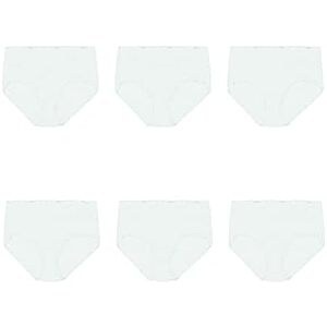 $7.24* | 6-Pk Hanes Women's High-Waisted Cotton Brief Underwear (White) at Amazon
