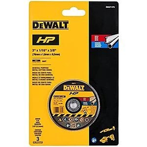 $7.30 | Dewalt 3IN Bonded Cutting Wheel 3PACK (DW8711P3) at Amazon