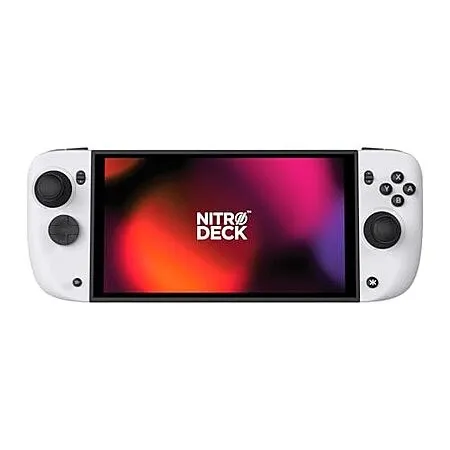 CRKD Nitro Deck 2 - Handheld Grip & Pro Controller for Nintendo Switch 2, Switch OLED & Nintendo Switch - No Stick Drift (White Edition)