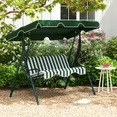 $89.99: Costway 3 Seats Patio Canopy Steel Frame Swing Glider Hammock Cushioned